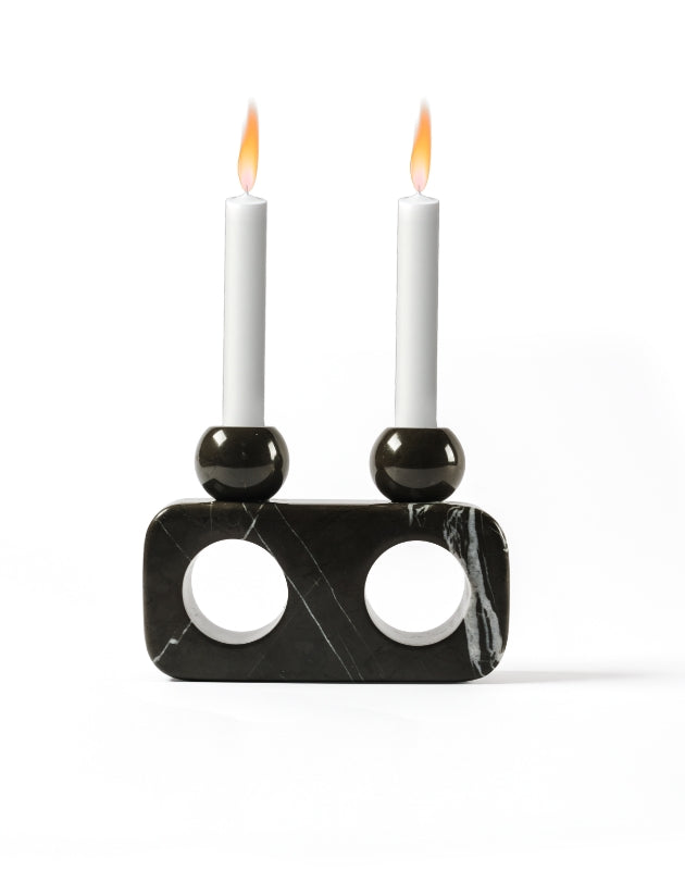 Raise Marble Candlestick